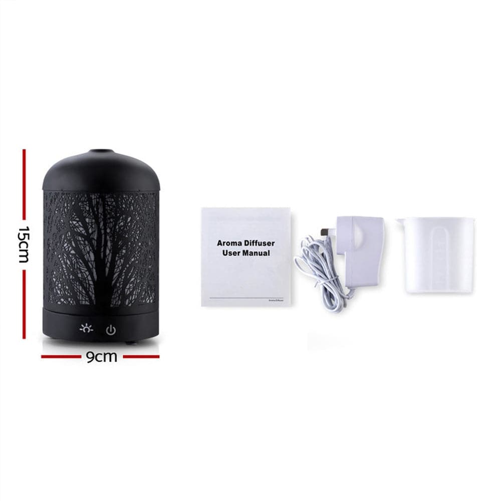 Devanti Aroma Diffuser Aromatherapy Black 160ml - One Oasis