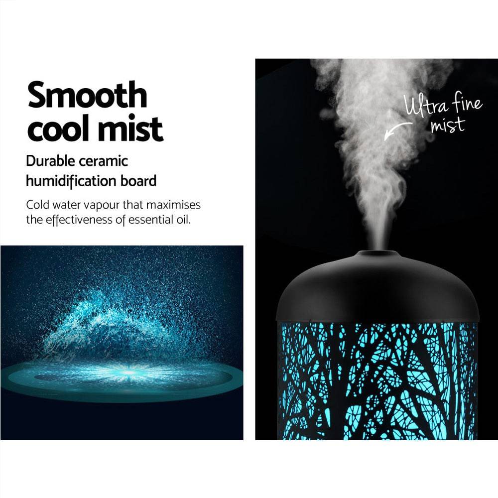 Devanti Aroma Diffuser Aromatherapy Black 160ml - One Oasis