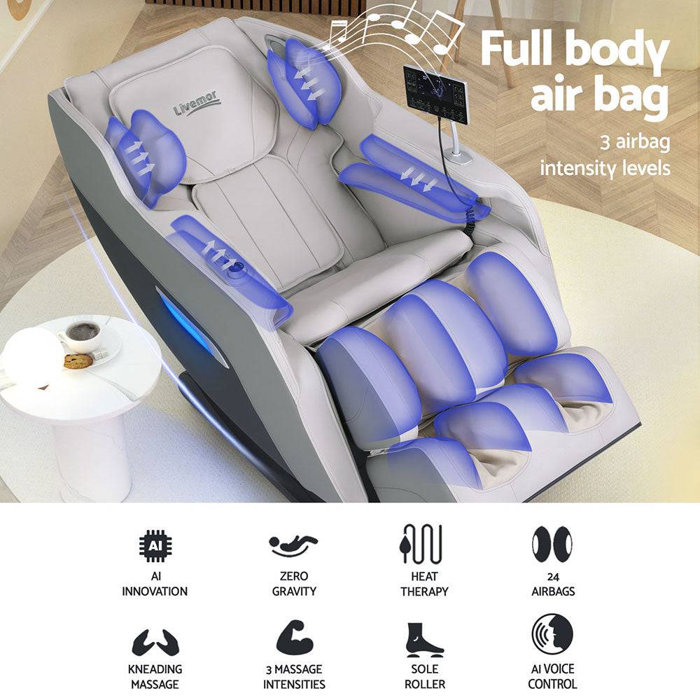 Livemor Massage Chair Electric Recliner Home Massager Brisa - One Oasis