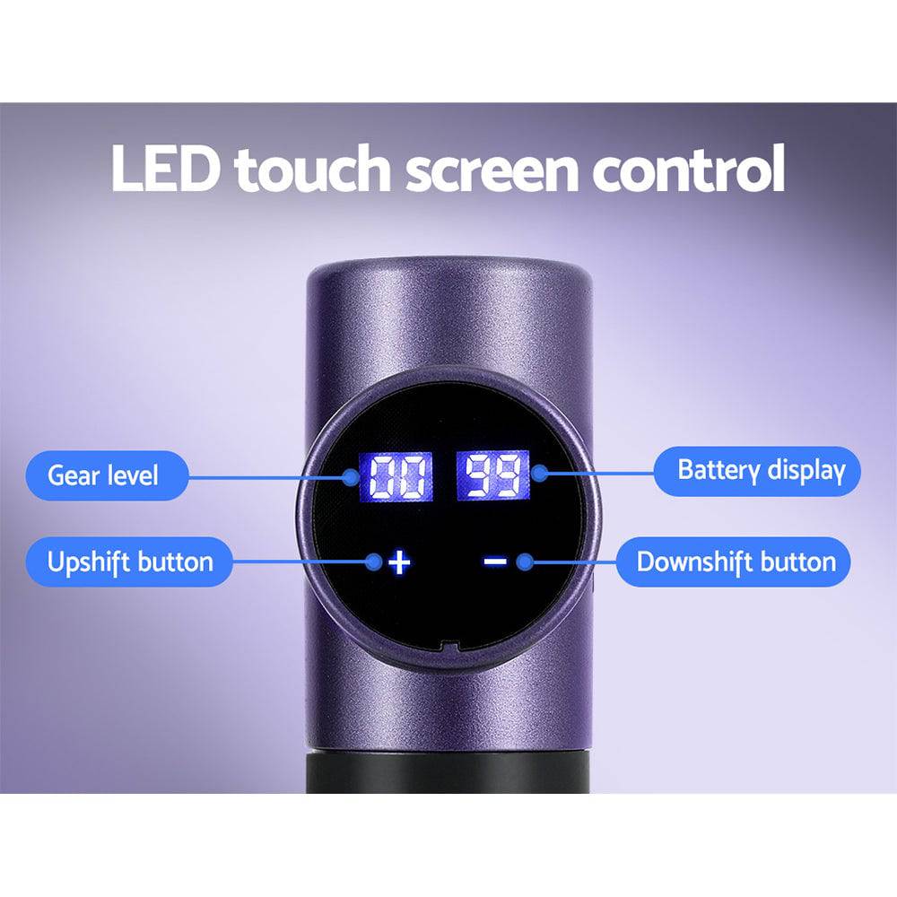 Everfit 30 Speed Massage Gun 4 Heads Purple - One Oasis
