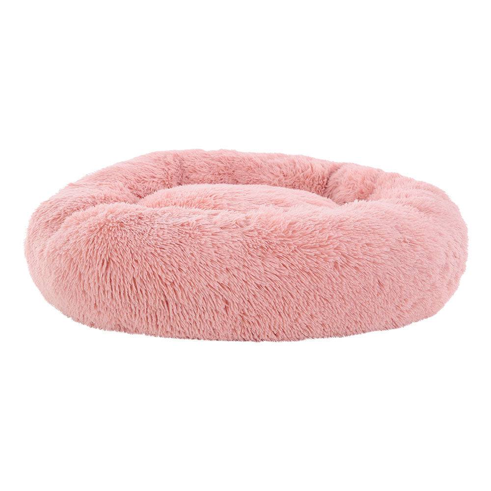 i.Pet Dog/Cat Bed 90cm Large Calming Soft Plush Pink - One Oasis