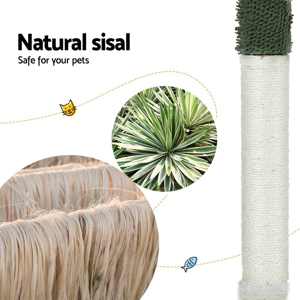 i.Pet Cat Tree 78cm Scratching Post Tower Green - One Oasis