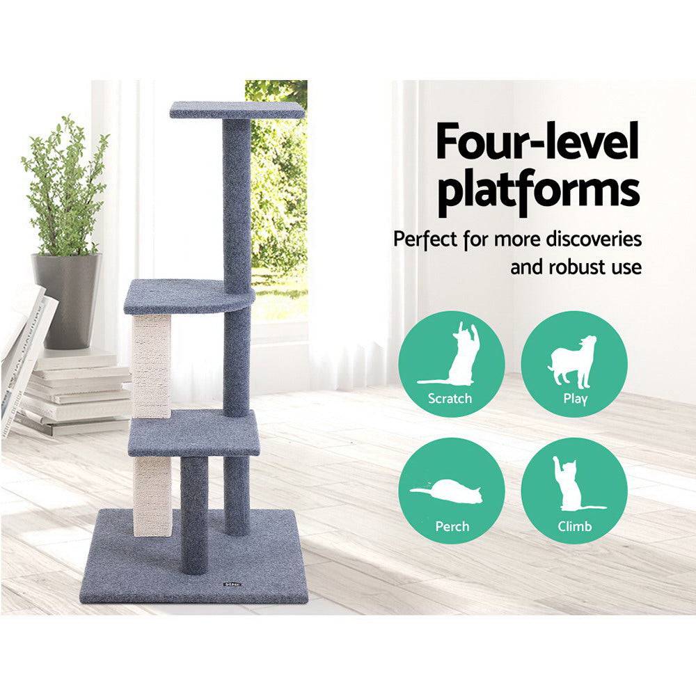 i.Pet Cat Tree 124cm Scratching Post Tower - One Oasis