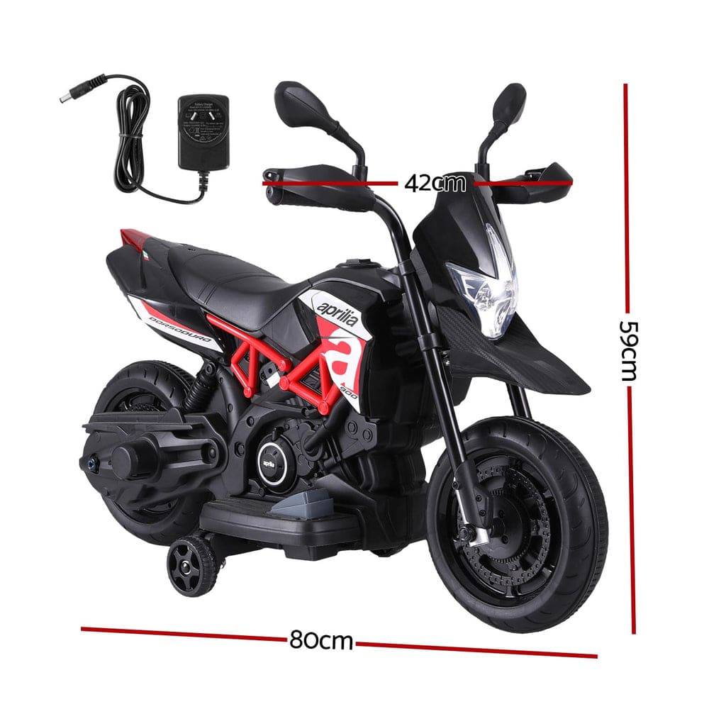 Kids Electric Ride On Car Motorcycle Motorbike Aprilia Licensed Dorsoduro 900 - One Oasis