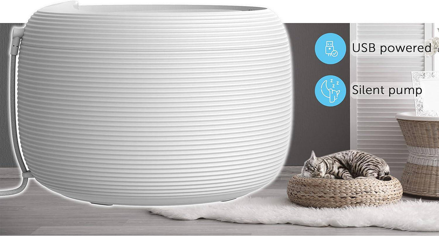 Smart Pet Water Fountain for Cats & Dogs, 2.5L - One Oasis