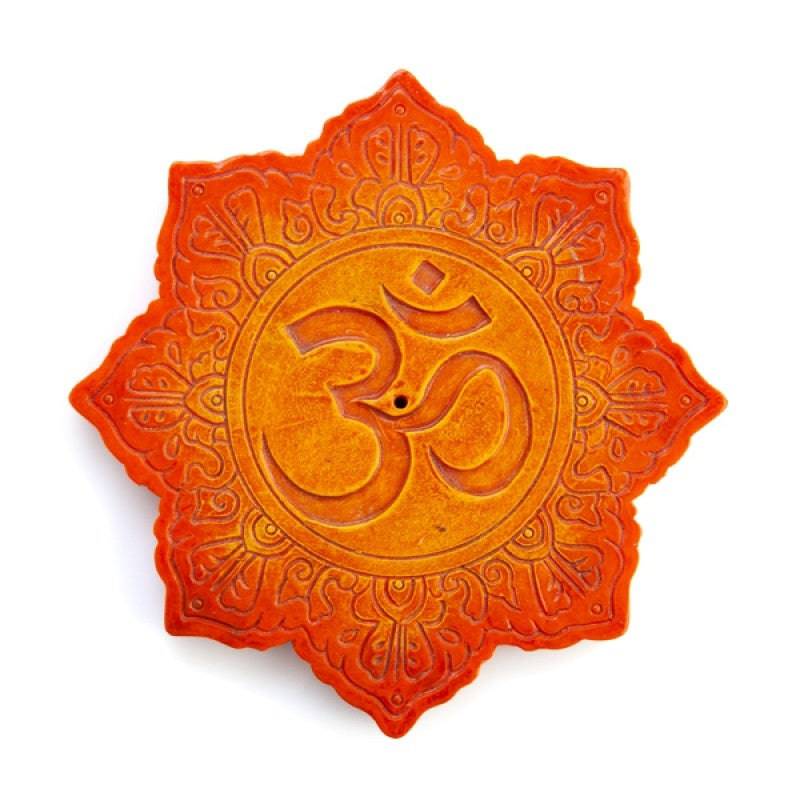 Orange Om Incense Burner - One Oasis