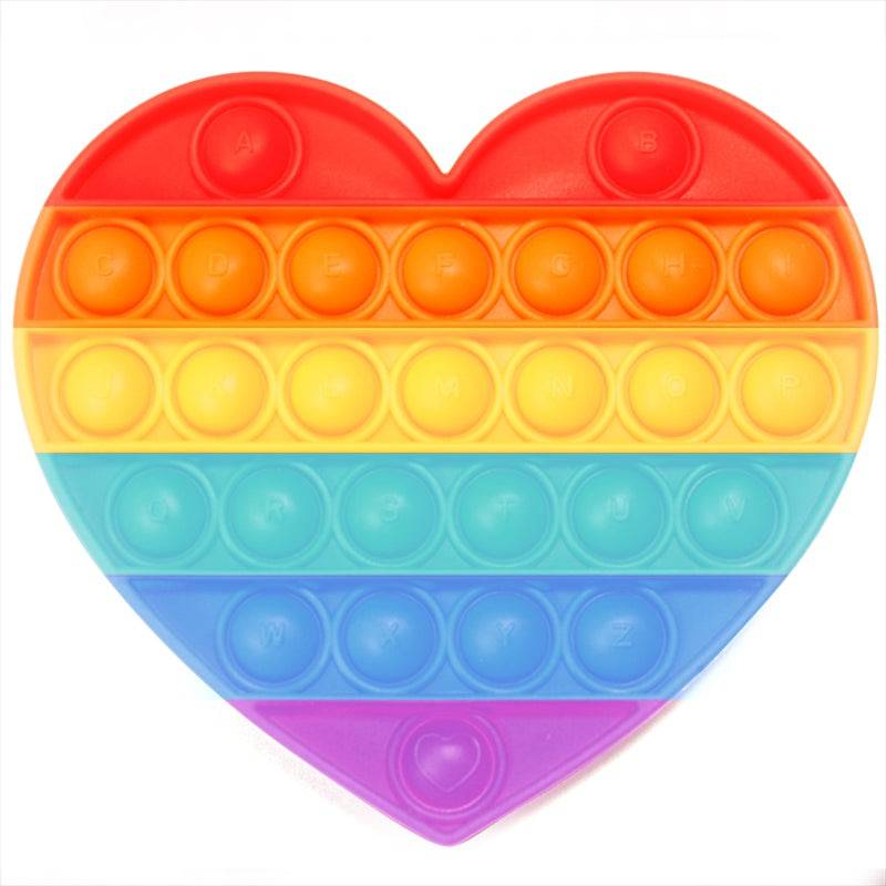 Rainbow Heart Push And Pop - One Oasis