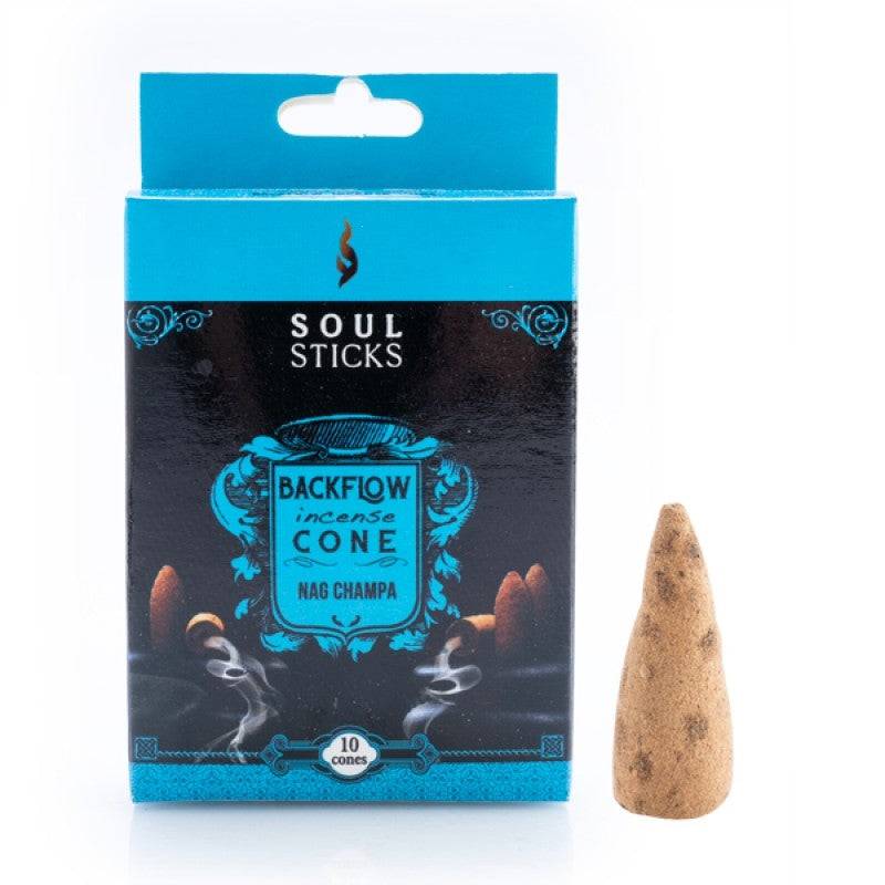 Soul Sticks Nag Champa Backflow Incense Cone - Set of 10 - One Oasis