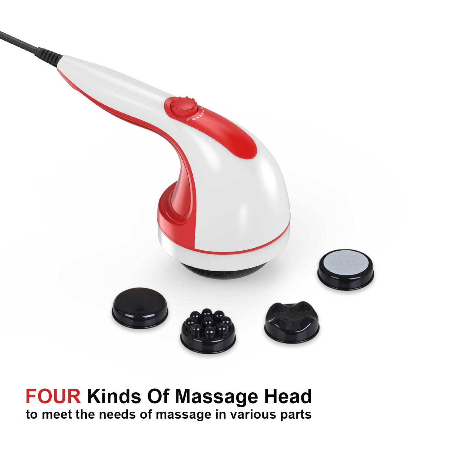 Handheld Vibration Massager Red - One Oasis