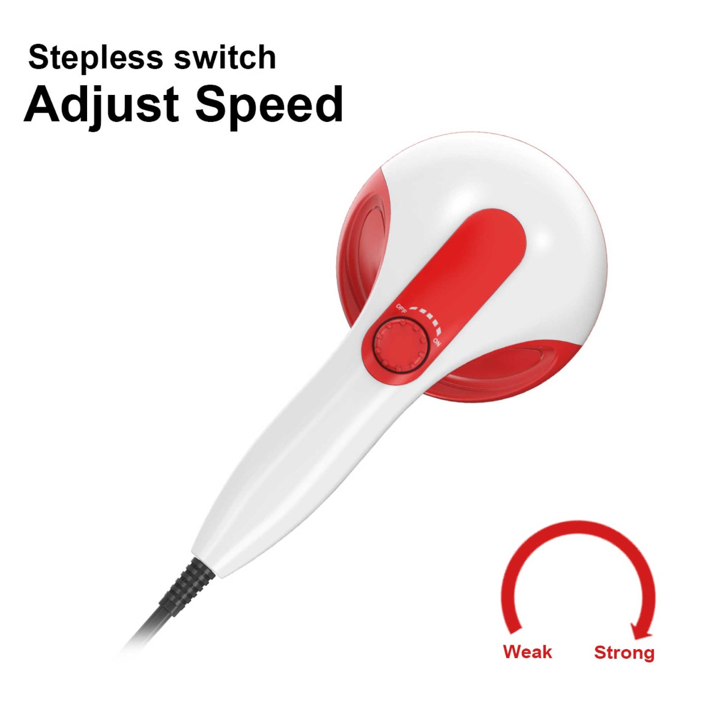 Handheld Vibration Massager Red - One Oasis