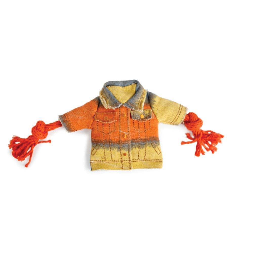 Dog Chew Rope Squeak Jacket For Biting + Cleaning Puppy Teeth Play Toy AFP - One Oasis