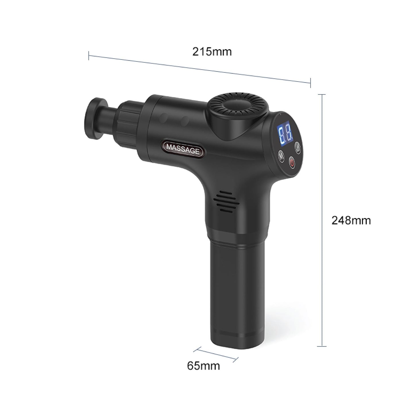 Rechargeable Percussion Massage Gun - Handheld - 6 Heads - One Oasis