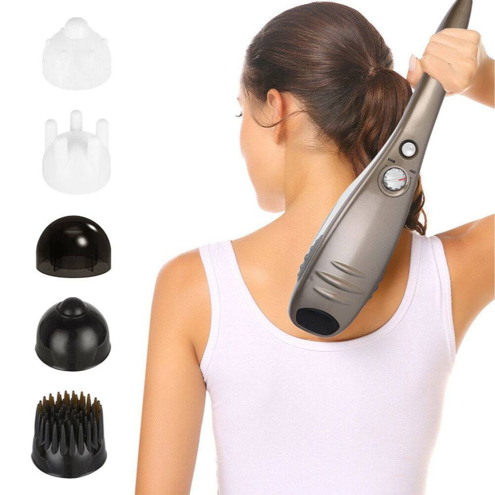 Full Body Handheld Massager Champagne - 6 Massage Heads - One Oasis