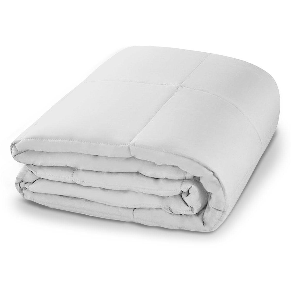 Laura Hill Weighted Blanket Heavy Quilt Doona 7Kg - White - One Oasis