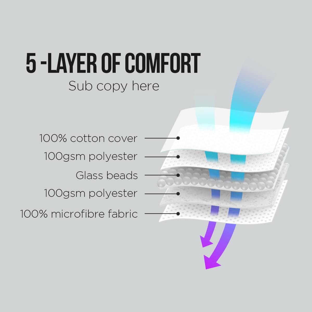 Laura Hill Weighted Blanket Heavy Quilt Doona 7Kg - White - One Oasis