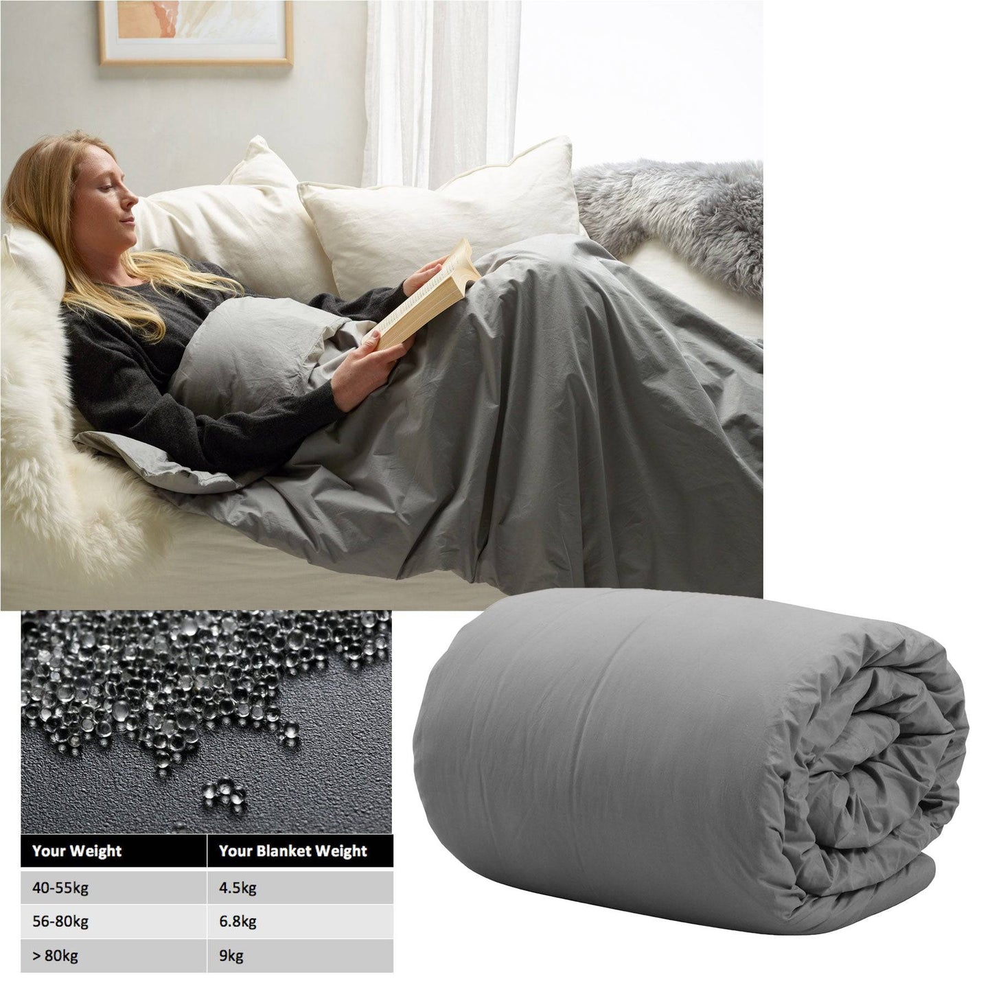 Accessorize Weighted Calming Blanket 4.5kg Single - One Oasis