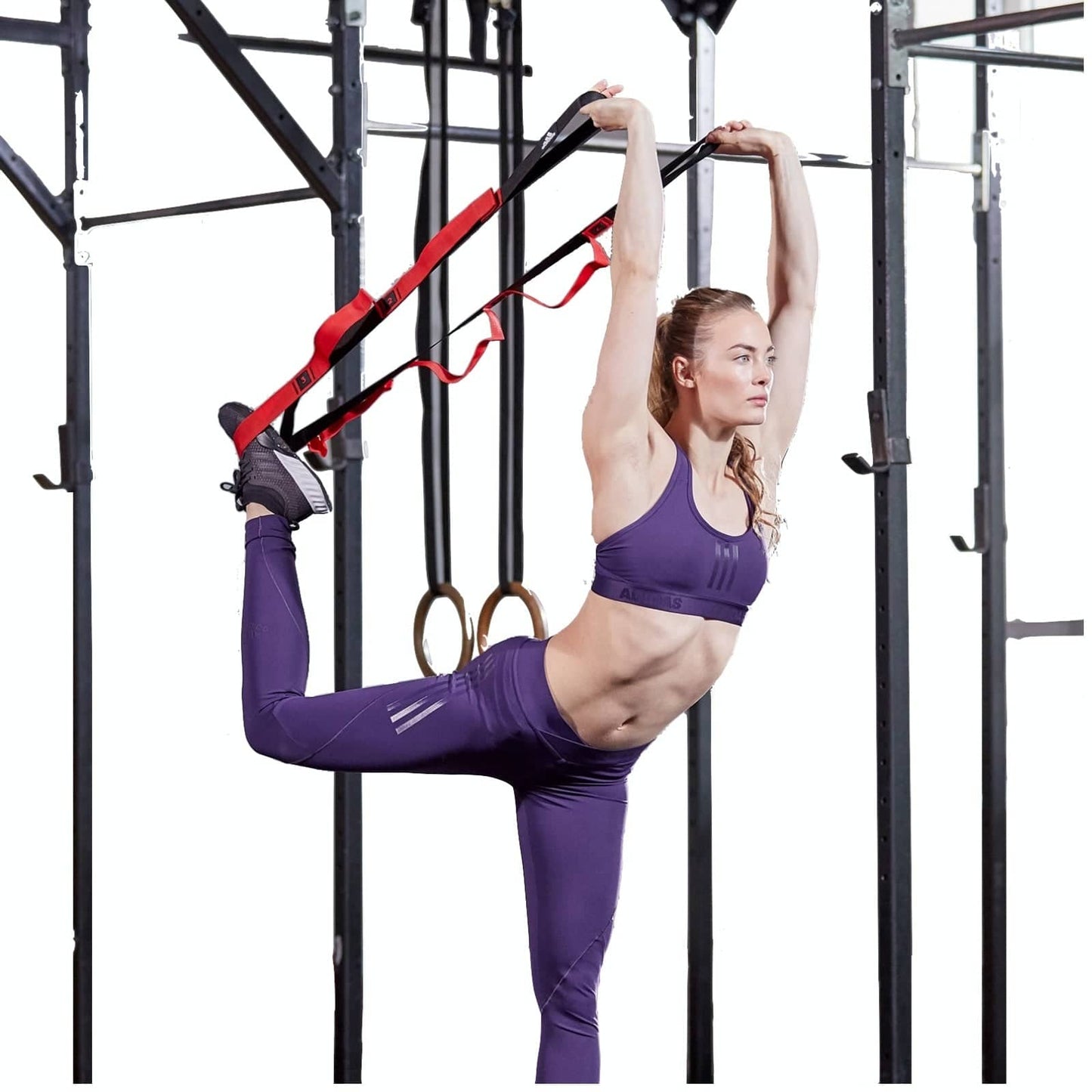 2pc Set Adidas Stretch Assist Band Looped + Yoga Strap - One Oasis