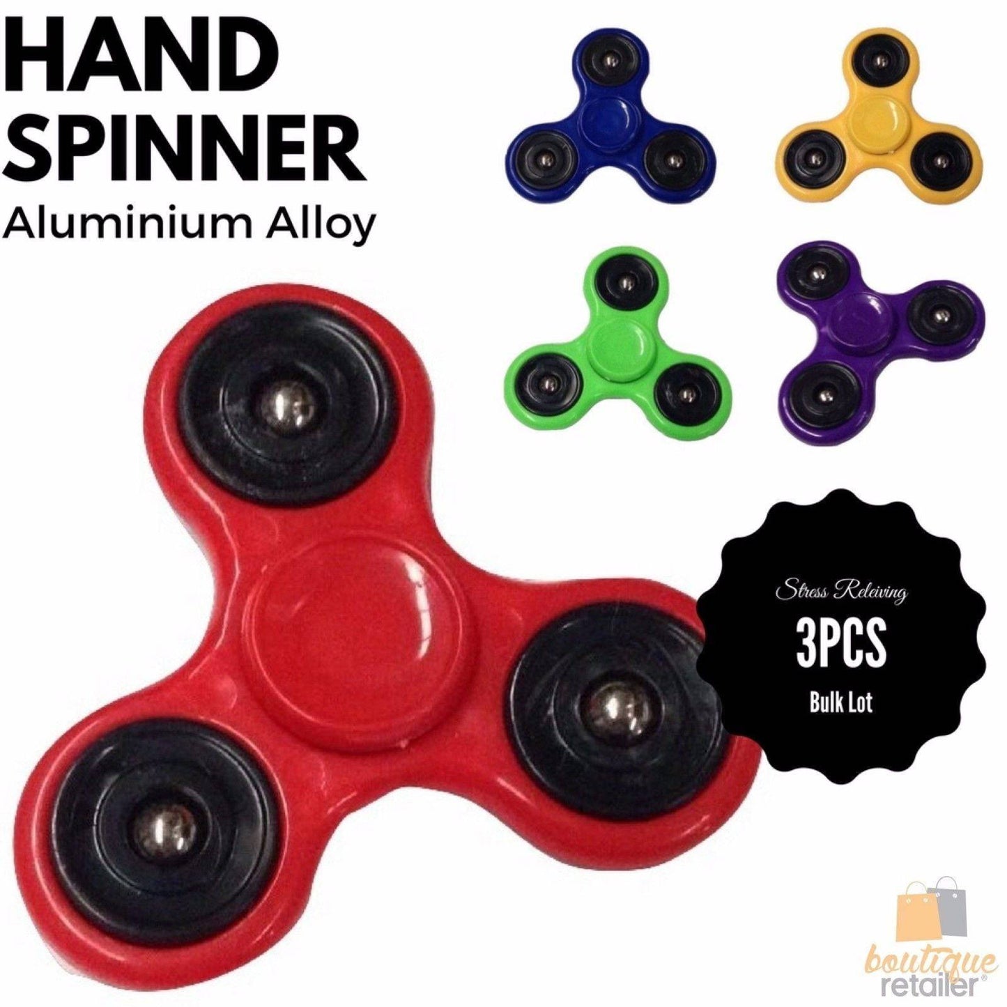 3pcs Fidget Hand Finger Spinner Focus Stress Reliever Toys For Kids Adults - One Oasis