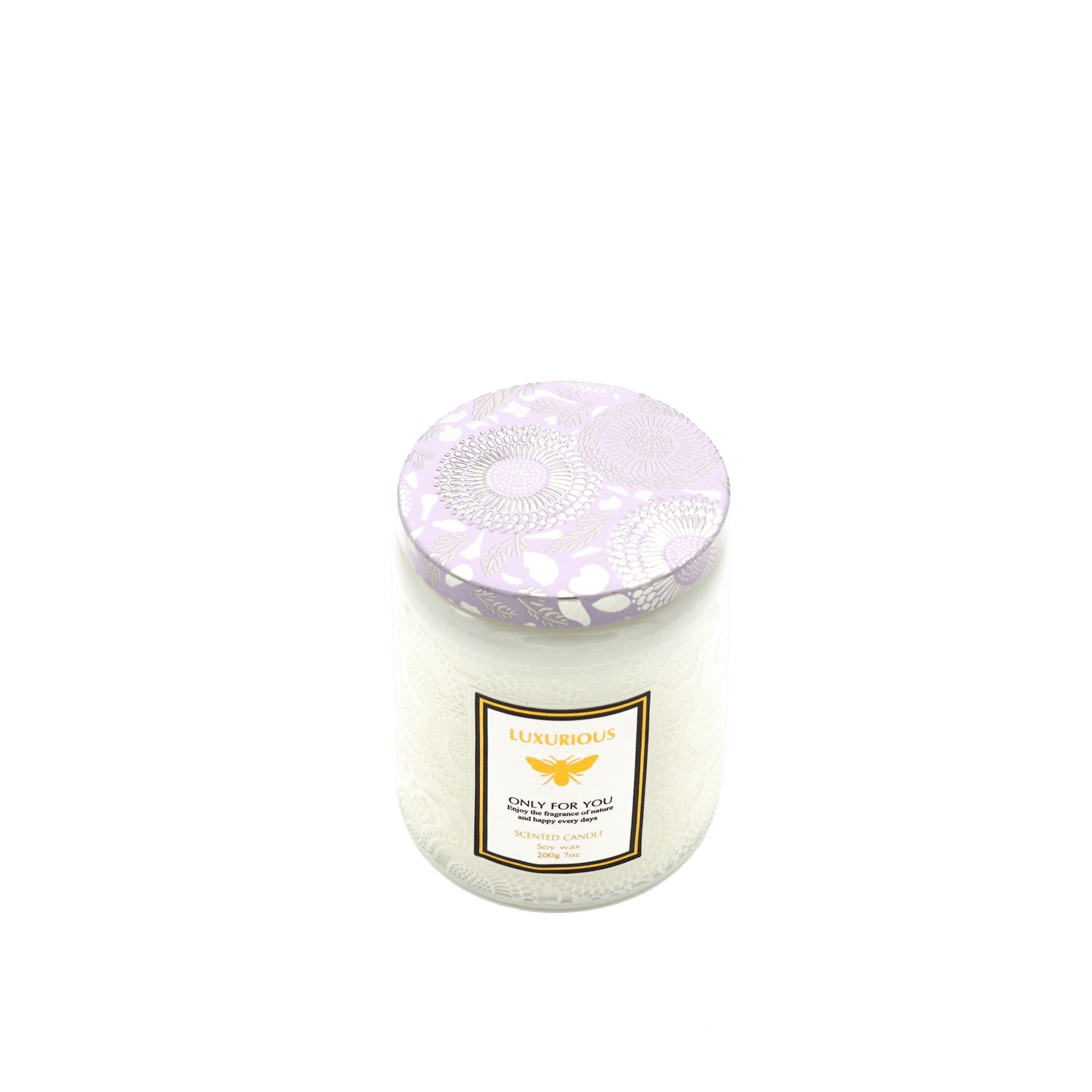 Faubourg Embossed Scented Candle silk flowers - One Oasis