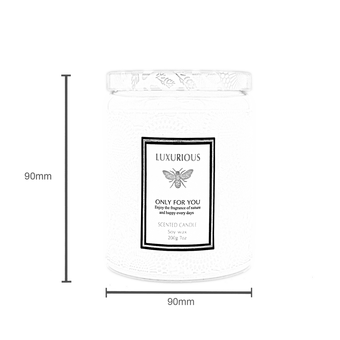 Faubourg Embossed Scented Candle silk flowers - One Oasis