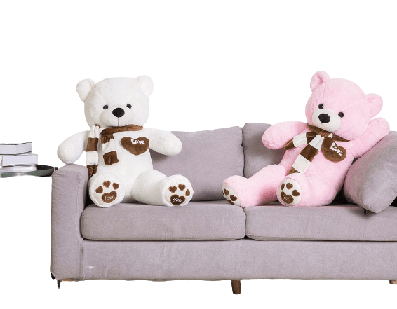 NNECN Huge 100cm Giant Pink Teddy Bear Soft Plush Cotton Scarf Bear Toy Doll Stuffed - One Oasis