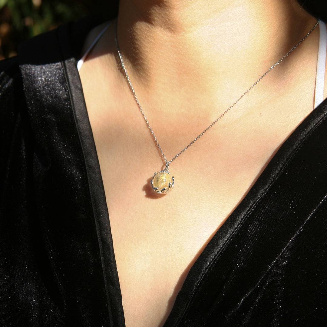 Aroma Necklace White Gold + Purify Oil Blend - One Oasis