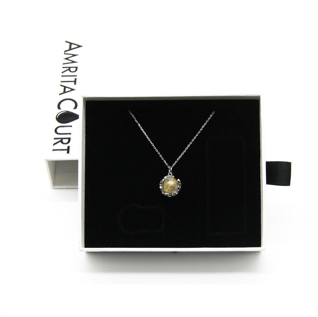 Aroma Necklace White Gold + Purify Oil Blend - One Oasis