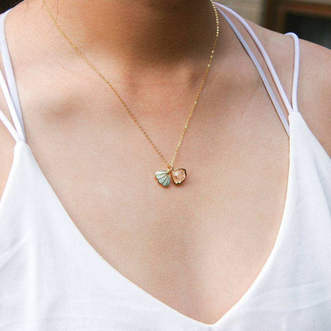 Aroma Necklace 925 Silver, Gold coated + Purify Oil Blend - One Oasis
