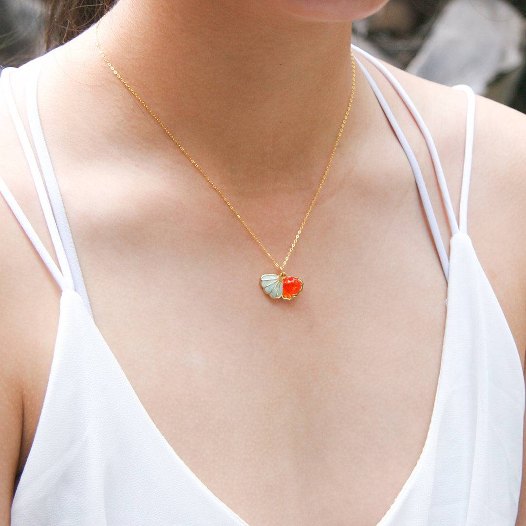 Aroma Necklace 925 Silver, Gold coated + Purify Oil Blend - One Oasis