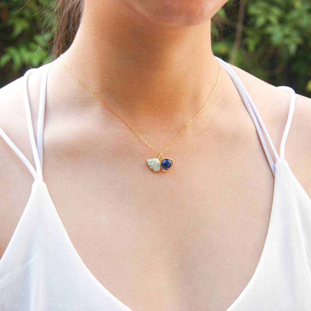 Aroma Necklace 925 Silver, Gold coated + Purify Oil Blend - One Oasis