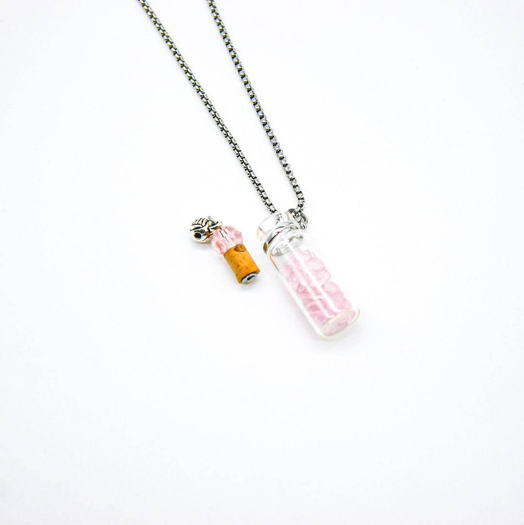 Crystal Bottle (Rose Quartz) + Purify Oil Blend - One Oasis