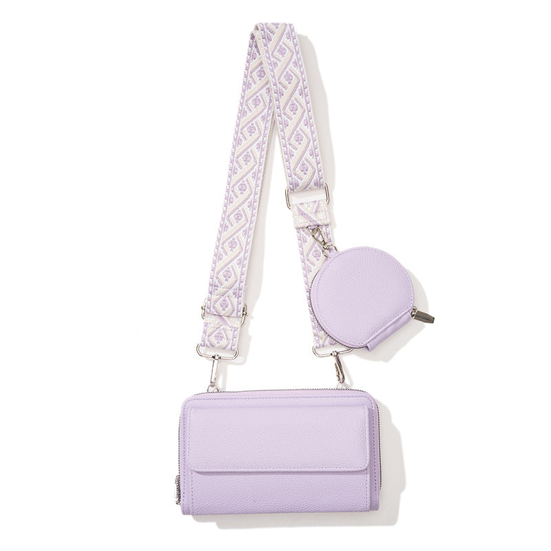 Light Purple 2-piece combination new mobile phone shoulder bag niche design
