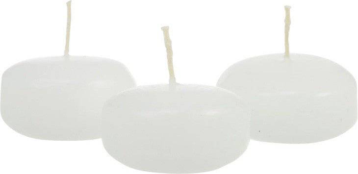 20 Pack of 8cm White Wax Floating Candles - wedding party home event decoration - One Oasis