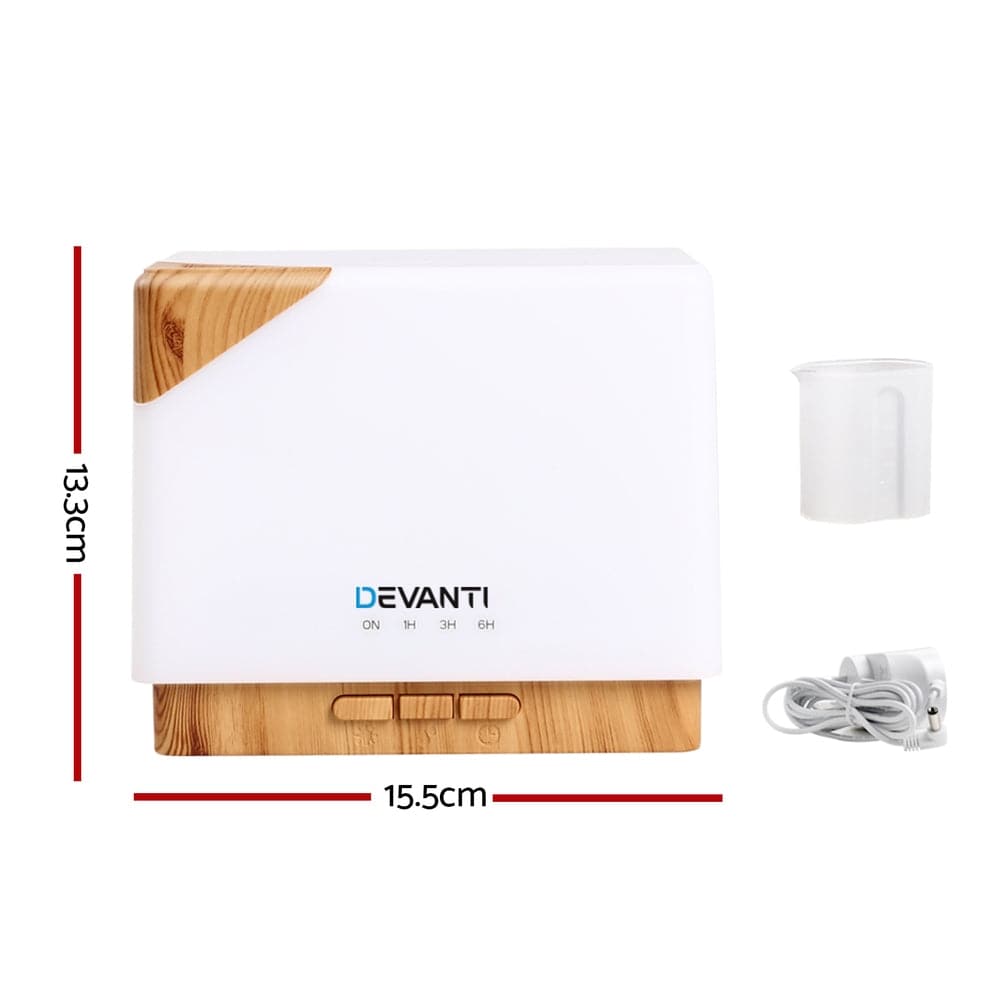 Devanti Aroma Diffuser Aromatherapy Humidifier 600ml - One Oasis