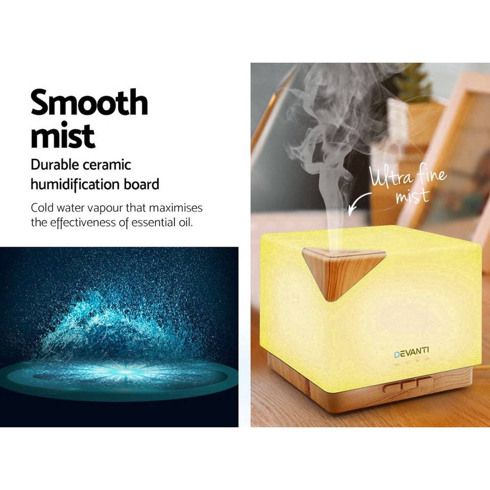Devanti Aroma Diffuser Aromatherapy Humidifier 600ml - One Oasis