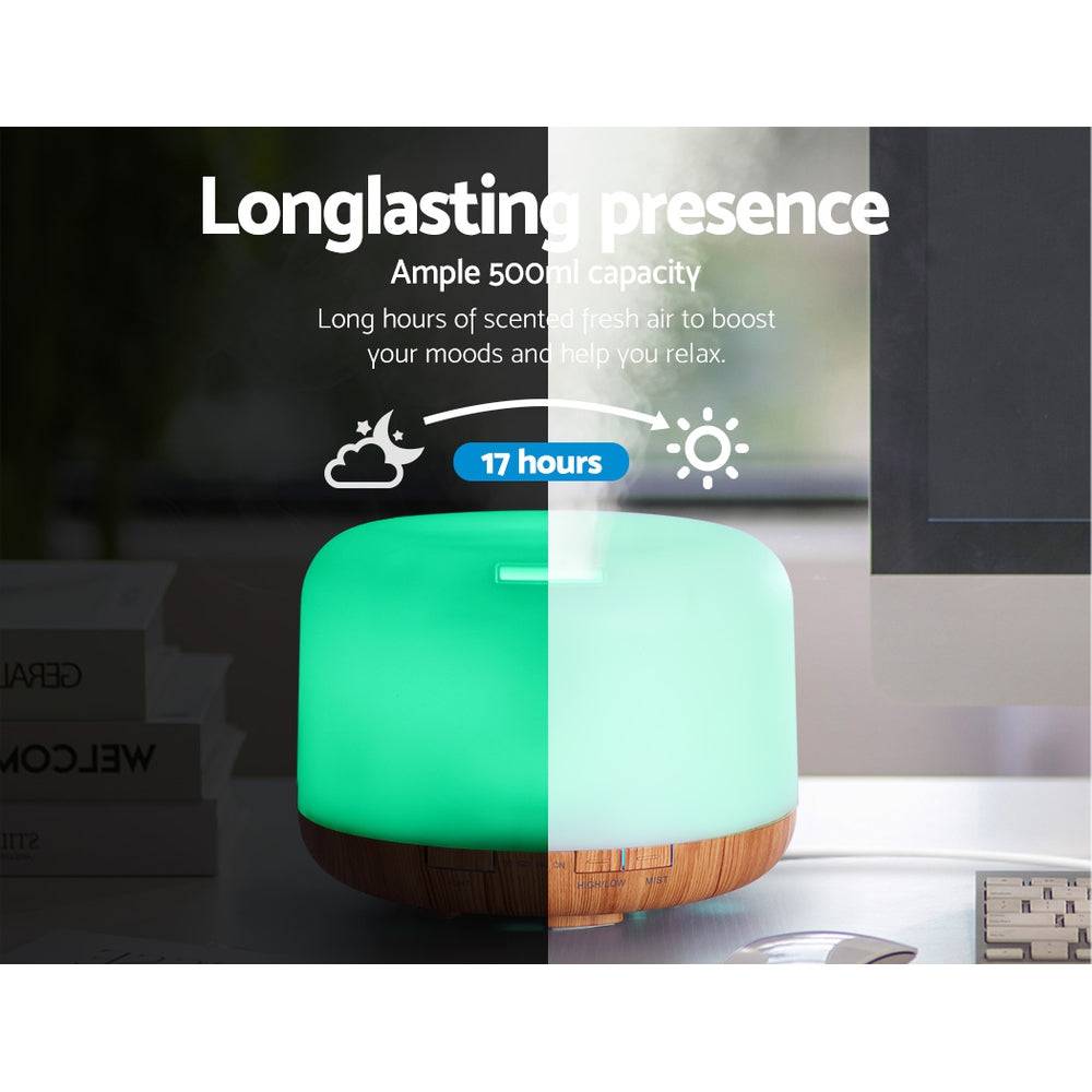 Devanti Aroma Diffuser Aromatherapy Humidifier 500ml - One Oasis