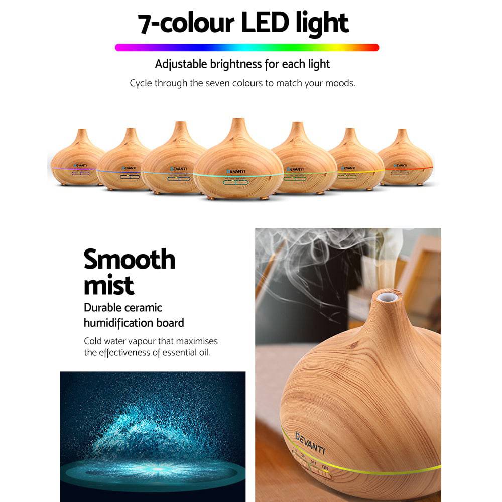 Devanti Aroma Diffuser Aromatherapy Humidifier 300ml - One Oasis
