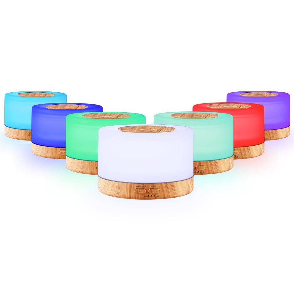 Devanti Aroma Diffuser Aromatherapy Light Wood 500ml - One Oasis
