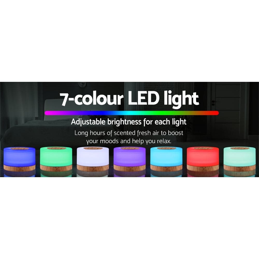 Devanti Aroma Diffuser Aromatherapy Light Wood 500ml - One Oasis