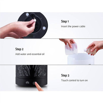 Devanti Aroma Diffuser Aromatherapy Black 160ml - One Oasis