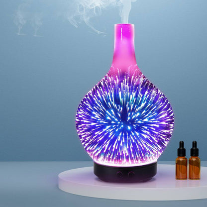 Devanti Ultrasonic Aroma Aromatherapy Diffuser 3D Light Oil Firework Humidifier - One Oasis
