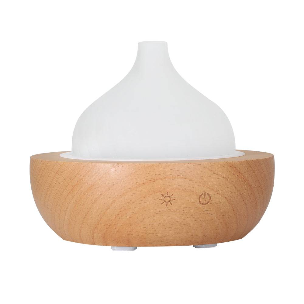 Devanti Aroma Aromatherapy Diffuser LED Oil Ultrasonic Air Humidifier Glass Wood - One Oasis