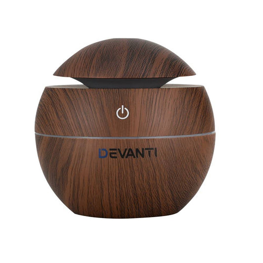 Devanti Aroma Diffuser Aromatherapy Dark Wood 130ml - One Oasis