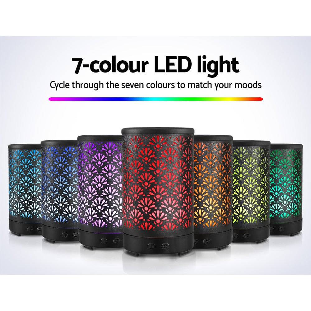 Devanti Aroma Diffuser Aromatherapy Black 100ml - One Oasis