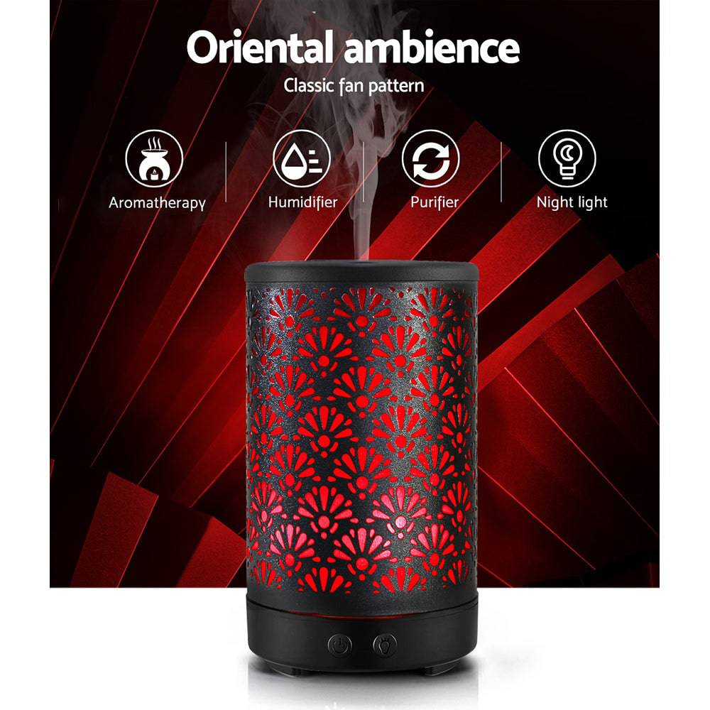 Devanti Aroma Diffuser Aromatherapy Black 100ml - One Oasis
