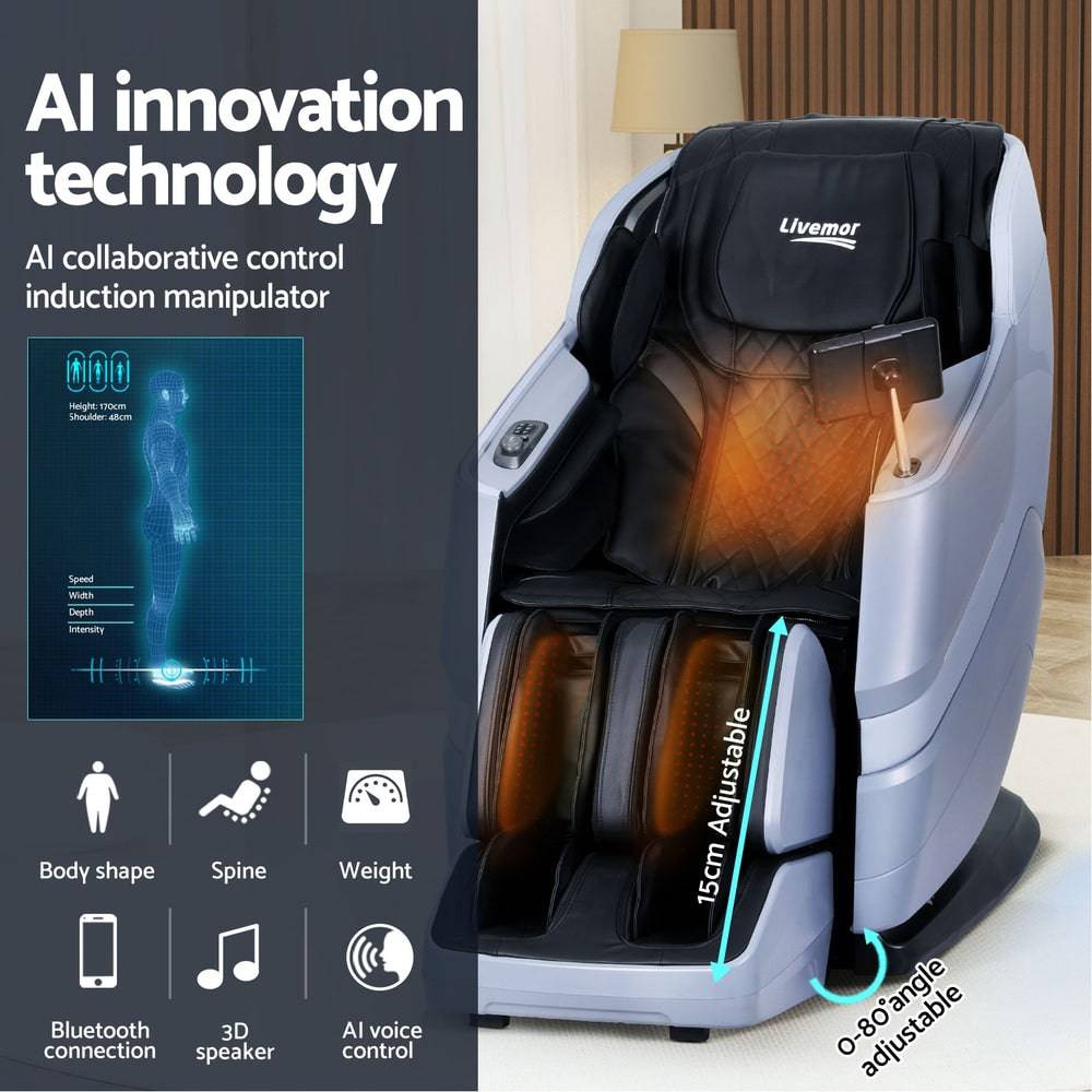 Livemor 4D Massage Chair Electric Recliner Home Massager Miraj - One Oasis