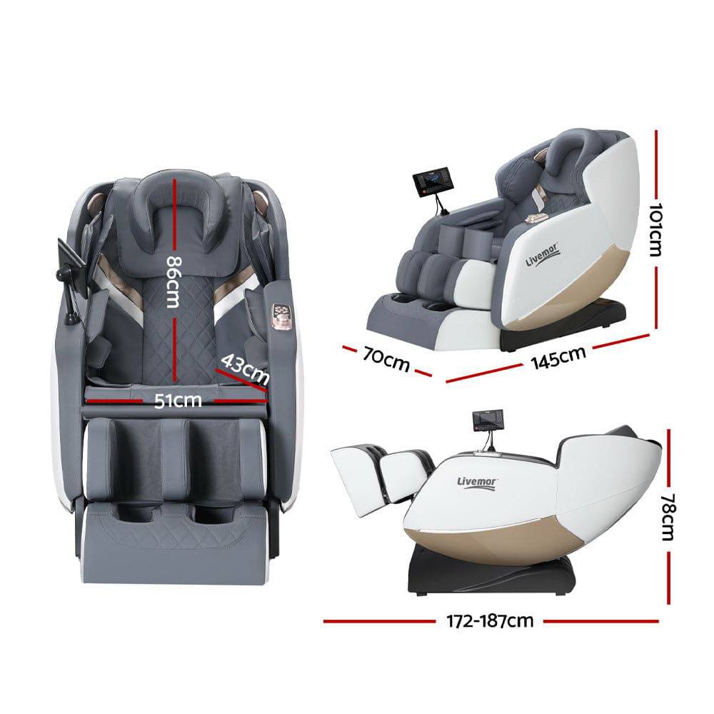 Livemor Massage Chair Electric Recliner Home Massager Beryl - One Oasis