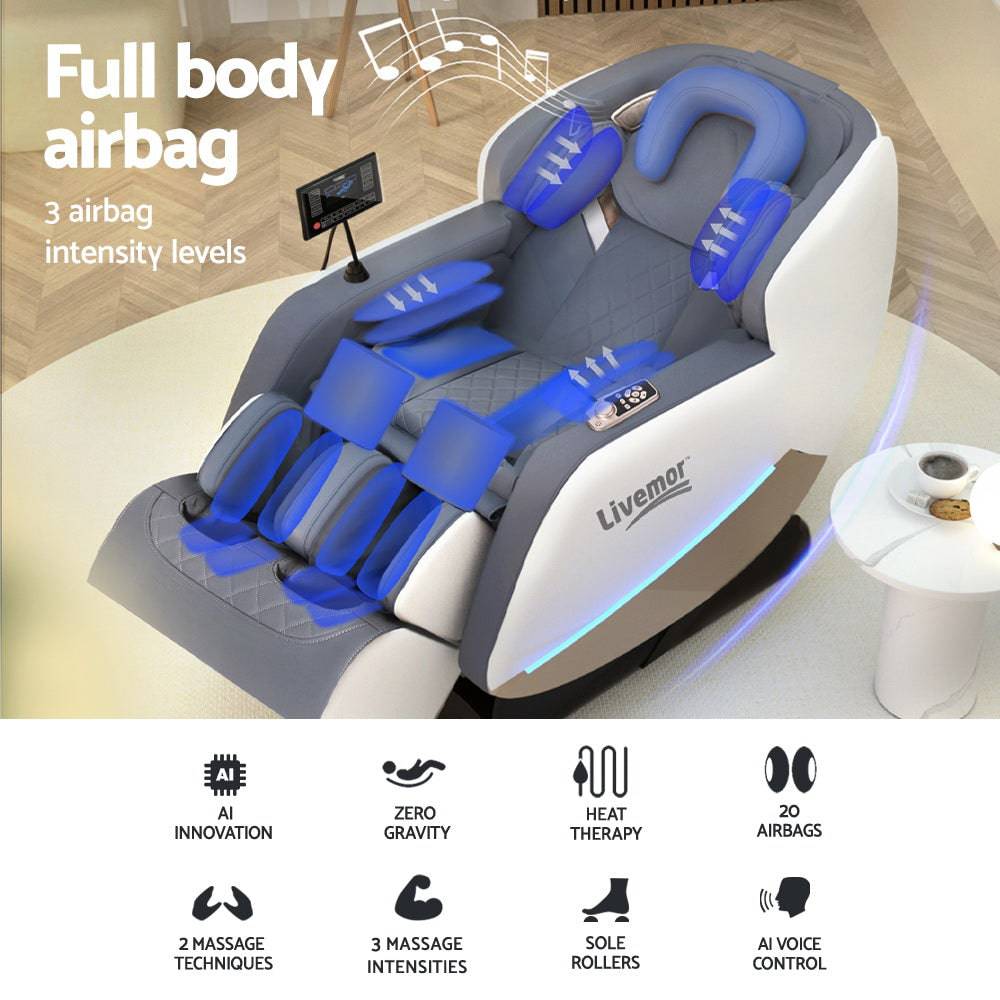 Livemor Massage Chair Electric Recliner Home Massager Beryl - One Oasis
