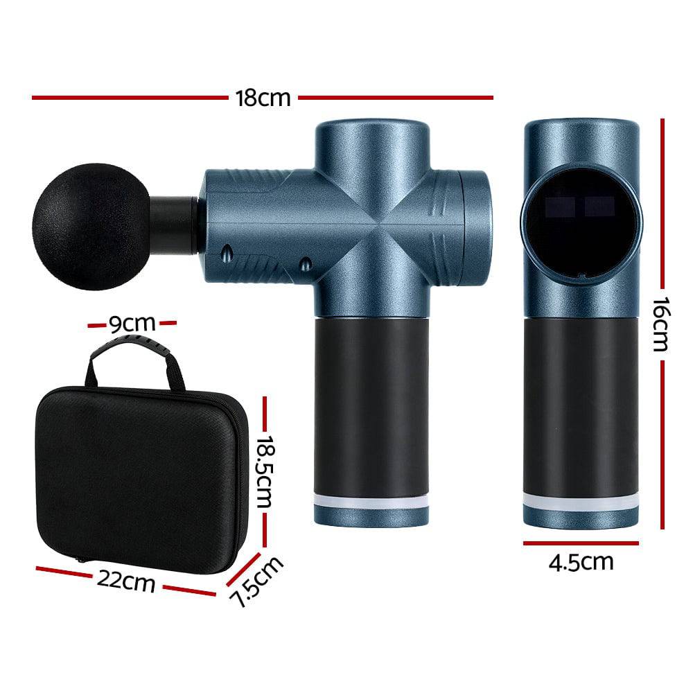 Everfit 30 Speed Massage Gun 4 Heads Blue - One Oasis