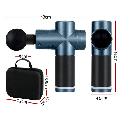 Everfit 30 Speed Massage Gun 4 Heads Blue - One Oasis